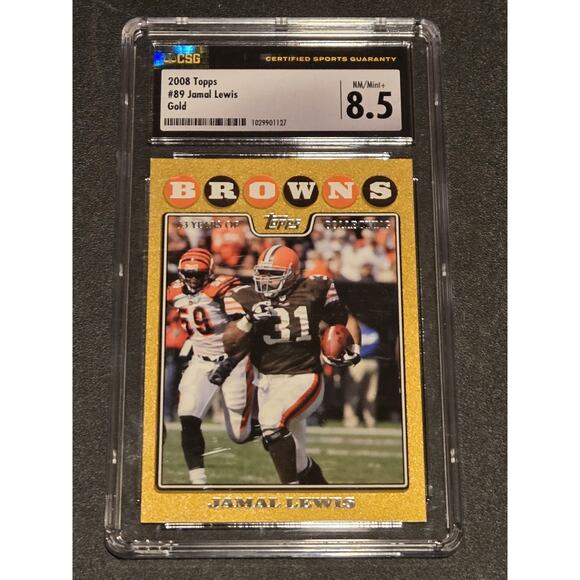 2008 Topps #89 Jamal Lewis Gold SGC 8.5 #/2008 - Picture 1 of 2